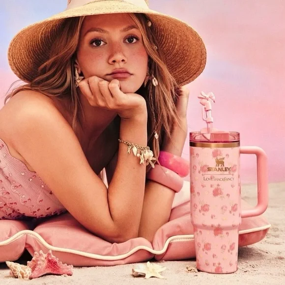 NWT Stanley 1913 x LoveShackFancy H2.0 FlowState Quencher in Ibiza Sunset - 40oz - Picture 14 of 14